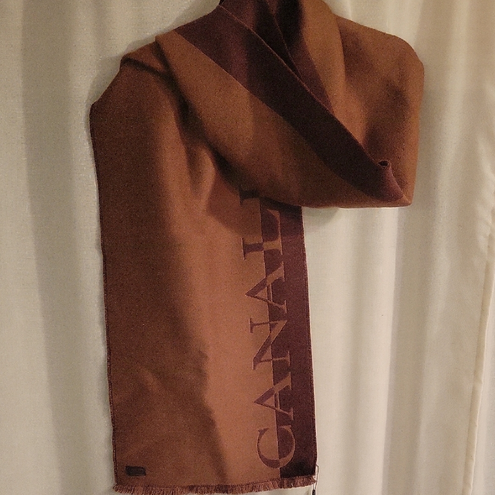 Canali Two-Tone Brown Scarf